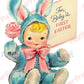 Vintage Printable Babies Easter Cards Cute Adorable Baby and Animal Images PDF Instant Digital Download Retro Easter Clip Art