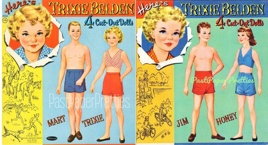 Vintage Paper Dolls Heres Trixie Belden c. 1956 PDF Instant Digital Download Teenage Detective Mystery Books Clip Art