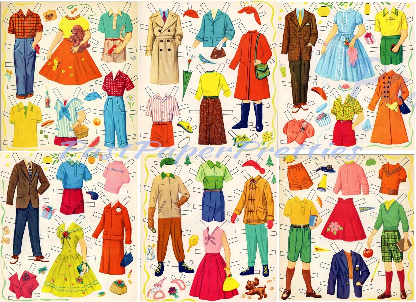 Vintage Paper Dolls Heres Trixie Belden c. 1956 PDF Instant Digital Download Teenage Detective Mystery Books Clip Art