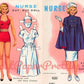 Vintage Paper Dolls Nurse  Cut-Out Doll c. 1963 Printable Instant Digital Download Pretty Hospital Nurse Clip Art