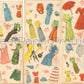 Vintage Paper Dolls Models Doll Book c. 1940s Printable PDF Instant Digital Download 5 Pretty Models and Wardrobe Clip Art