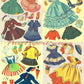 Vintage Paper Dolls B is for Betsy C is for Carol c. 1954 Printable PDF Instant Digital Download 2 Cute Kitsch Girls & Dresses Clip Art