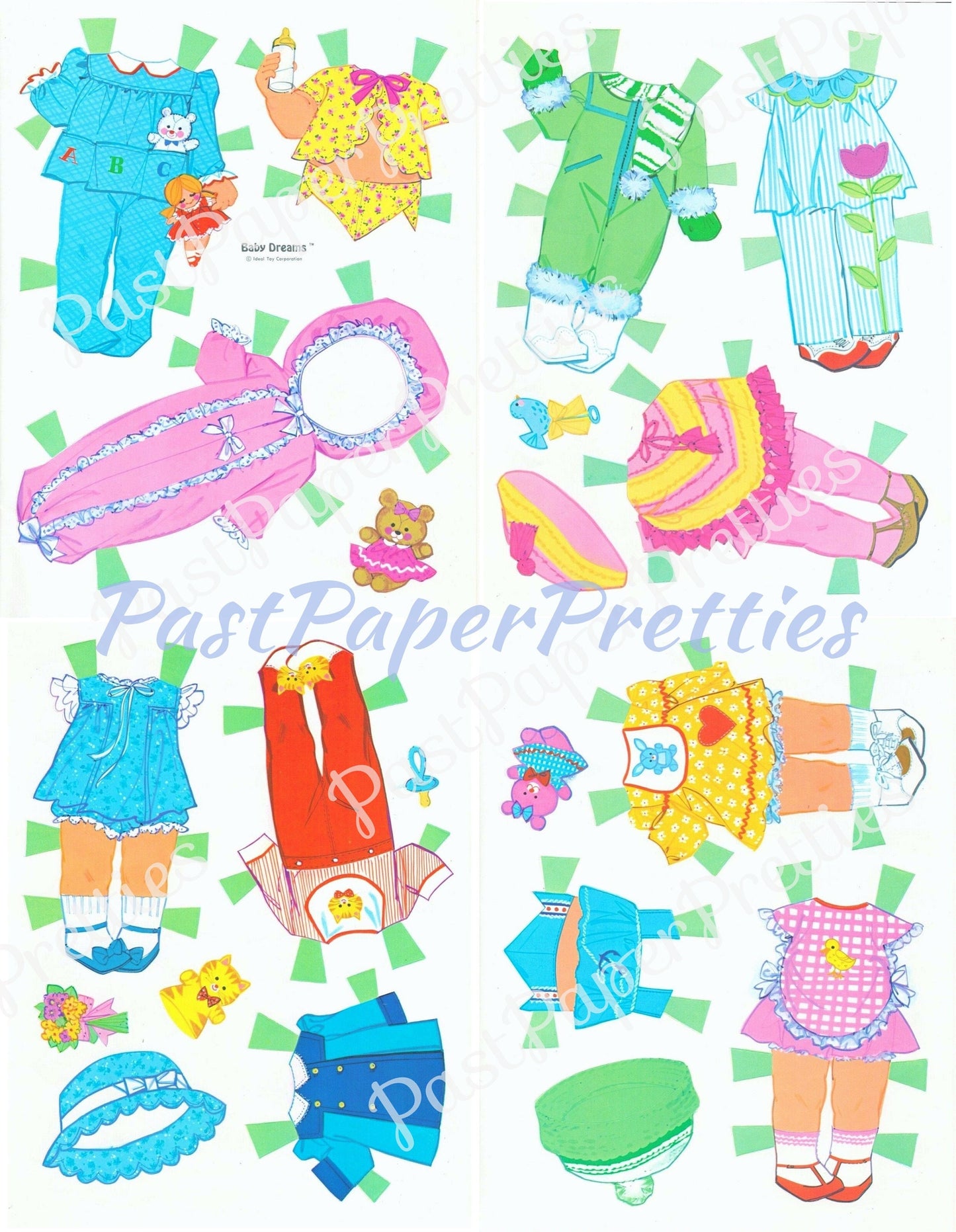 Vintage Paper Dolls Baby Dreams Toy Doll c. 1976 Printable PDF Instant Digital Download Cute Childhood Memories Toy Doll Clip Art