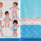 Vintage Paper Dolls Cute Quintuplets Cut-Outs c. 1964 PDF Printable Instant Digital Download Cute Sibling Dolls  Clip Art