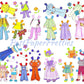 Vintage Paper Dolls The Honey Hill Bunch c. 1977 Printable PDF Instant Digital Download Cute Childhood Toy Dolls Clip Art