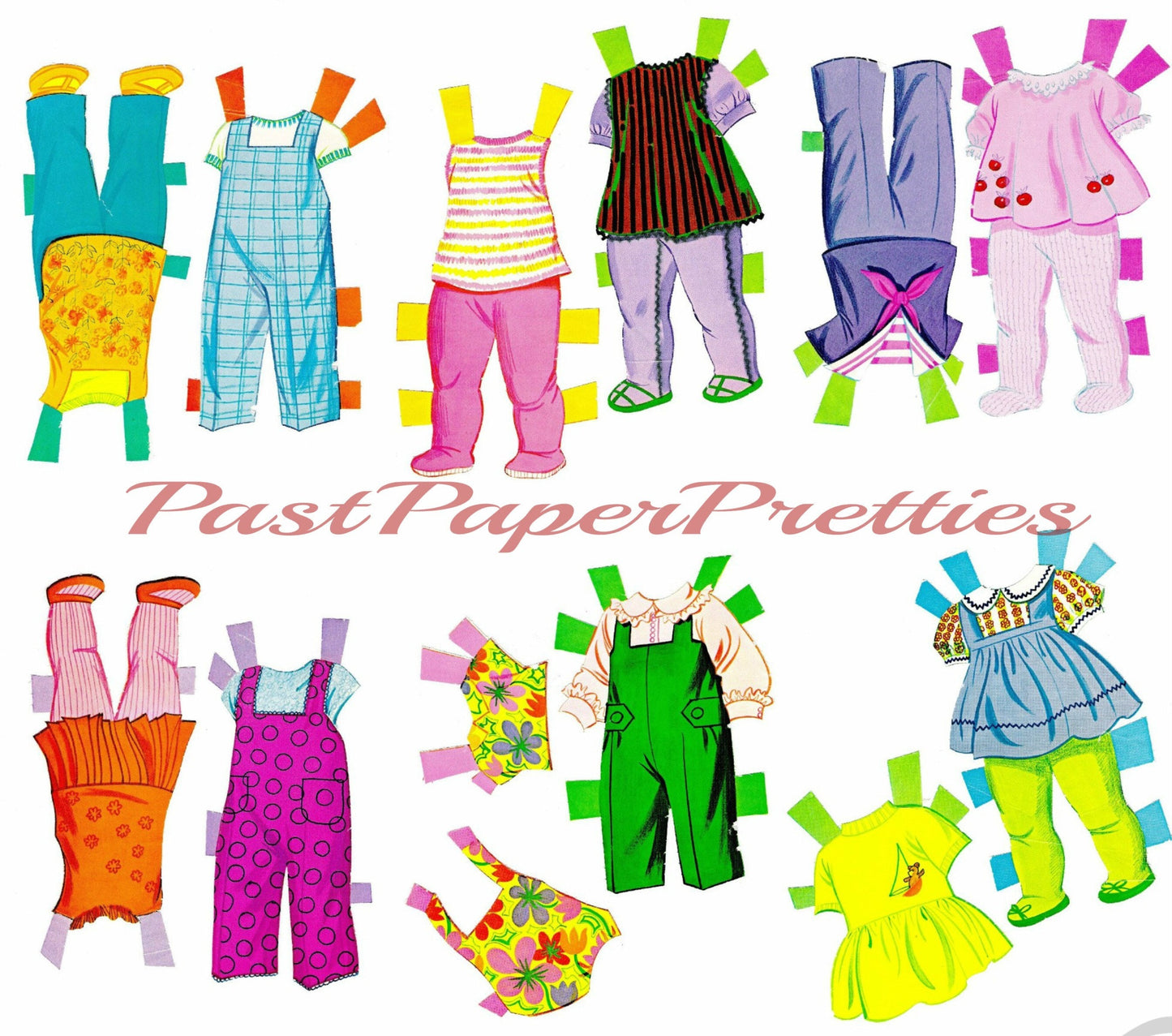 Vintage Paper Dolls Tippee Toes Doll c. 1969 Printable PDF Instant Digital Download Cute Childhood Toy Doll Clip Art