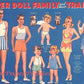 Vintage Paper Doll Family and Their Trailer c. 1938 Printable PDF Instant Digital Download Road Trip Playset Clip Art