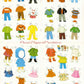Vintage Paper Dolls Mini Moppets c. 1969 Printable PDF Instant Digital Download Kitsch Cute Big Eyed Girls Boys Clip Art