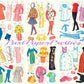 Vintage Paper Dolls Meet Francie c. 1966 Printable PDF Instant Digital Download Cute Childhood Toy Fashion Doll Clip Art Z1