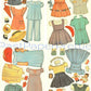 Vintage Paper Dolls 7 Darling Dolls c. 1952 Cute Adorable Children Printable PDF Instant Digital Download Kitsch Toddlers Babies Clip Art