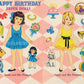 Vintage Happy Birthday Paper Dolls Nancy and Susan Stand-Up Dolls c. 1940s Printable PDF Instant Digital Download Cute Girls Party Clip Art