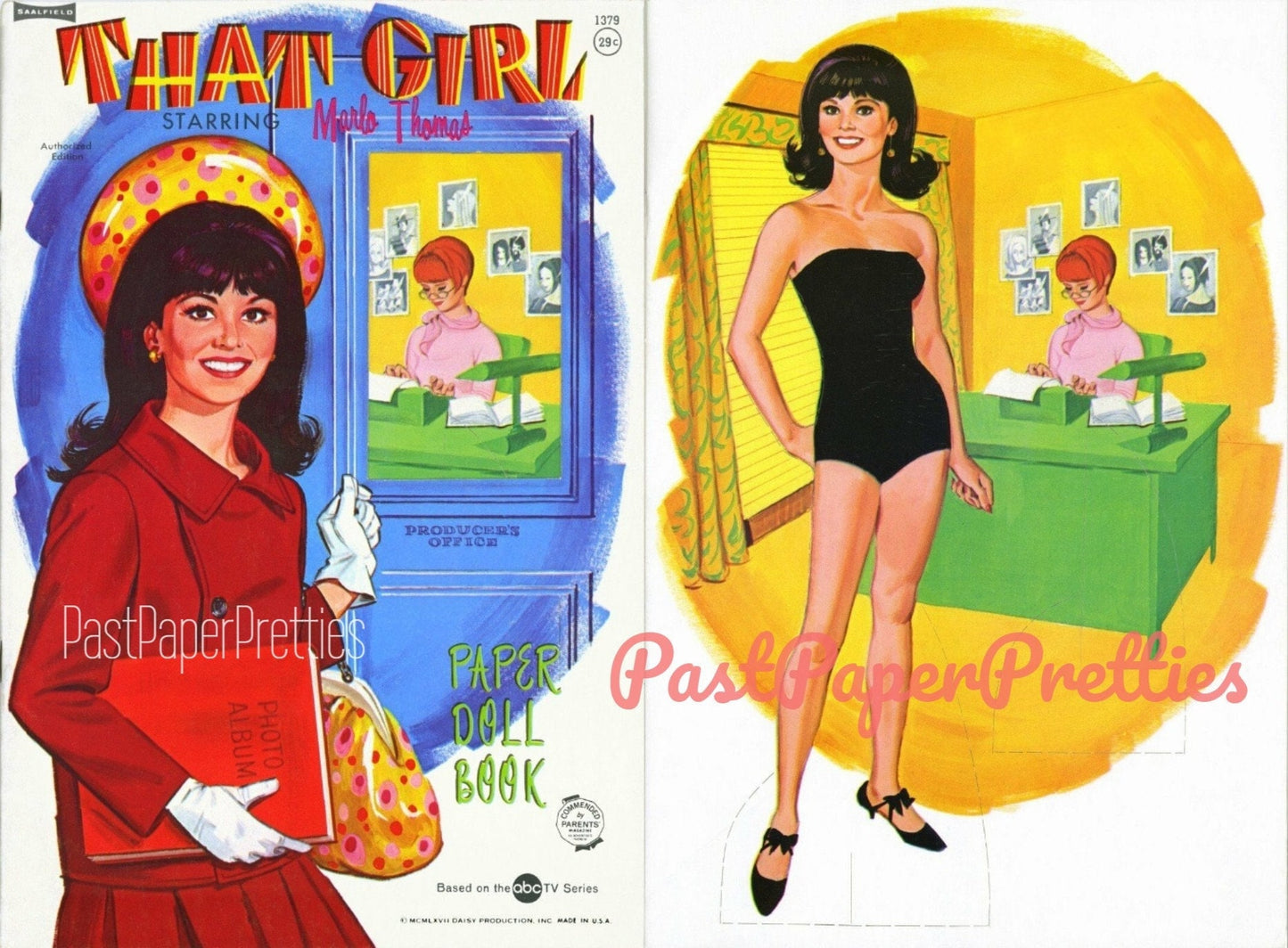 Vintage Paper Dolls That Girl c. 1967 Printable PDF Instant Digital Download Retro 1960s TV Show Sitcom Sixties Fashions Clip Art