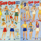 Vintage Paper Dolls Sub Debs Teenage Life c. 1941 Printable PDF Instant Digital Download 12 Young Teens School Dating Clip Art