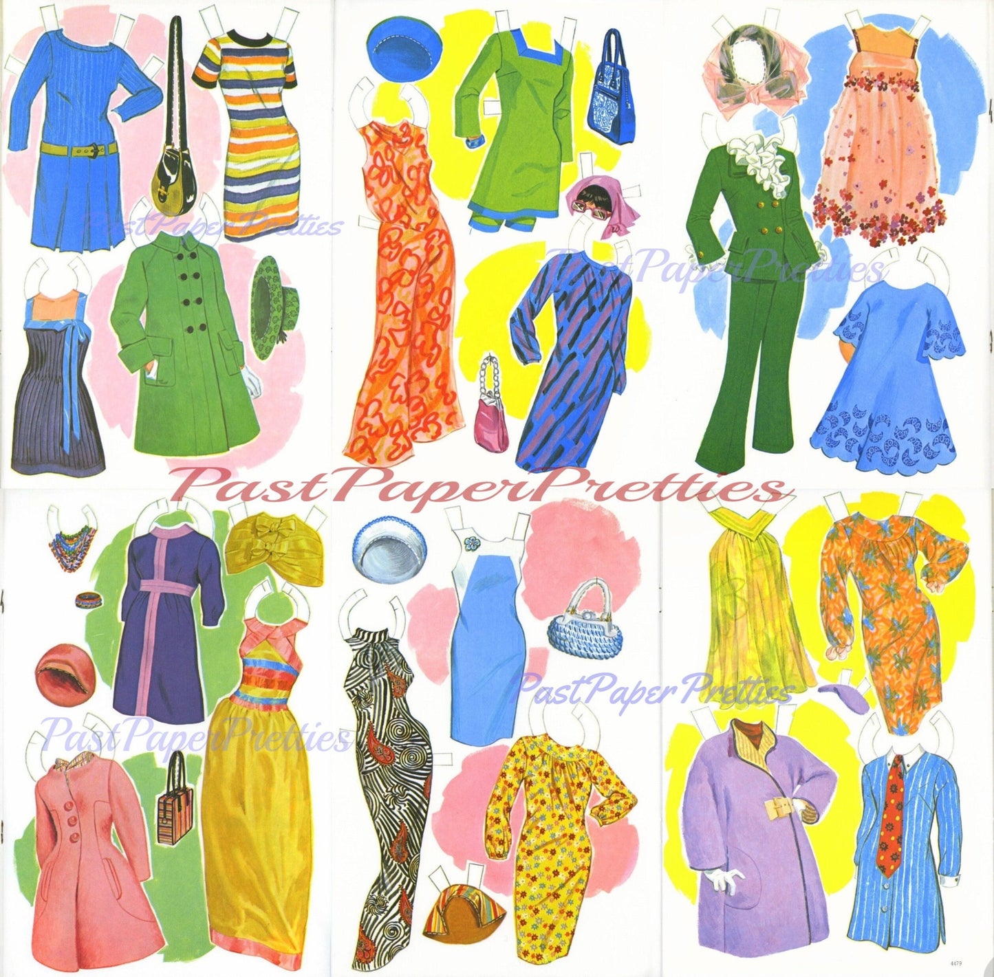 Vintage Paper Dolls That Girl c. 1967 Printable PDF Instant Digital Download Retro 1960s TV Show Sitcom Sixties Fashions Clip Art