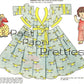 Vintage Antique Paper Dolls Wood Dolls with Round About Dresses 1930 Printable PDF Instant Digital Download Cute Little Girls Clipart