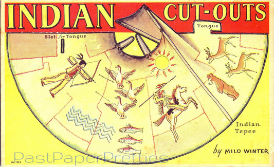 Vintage Paper Dolls Indian Cut Outs c. 1938 Printable PDF Instant Digital Download Native American Ethic Doll Play Set Clip Art