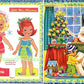 Vintage Paper Dolls Little Miss Christmas and Holly-Belle 1965 Printable PDF Instant Digital Download Kawaii Kitschy Cute Girls Clip Art