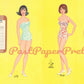 Vintage Paper Dolls Nurses Three Cut-Outs c. 1963 Printable Instant Digital Download 3 Pretty Hospital Nurses Clip Art