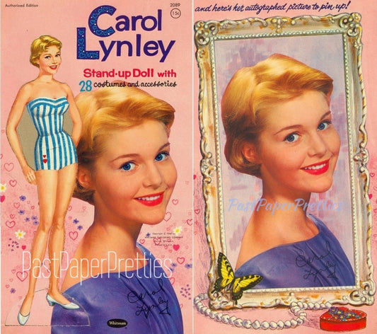 Vintage Movie Star Paper Dolls Carol Lynley 1960 Printable PDF Instant Digital Download Hollywood Star Starlet Actress Clip Art