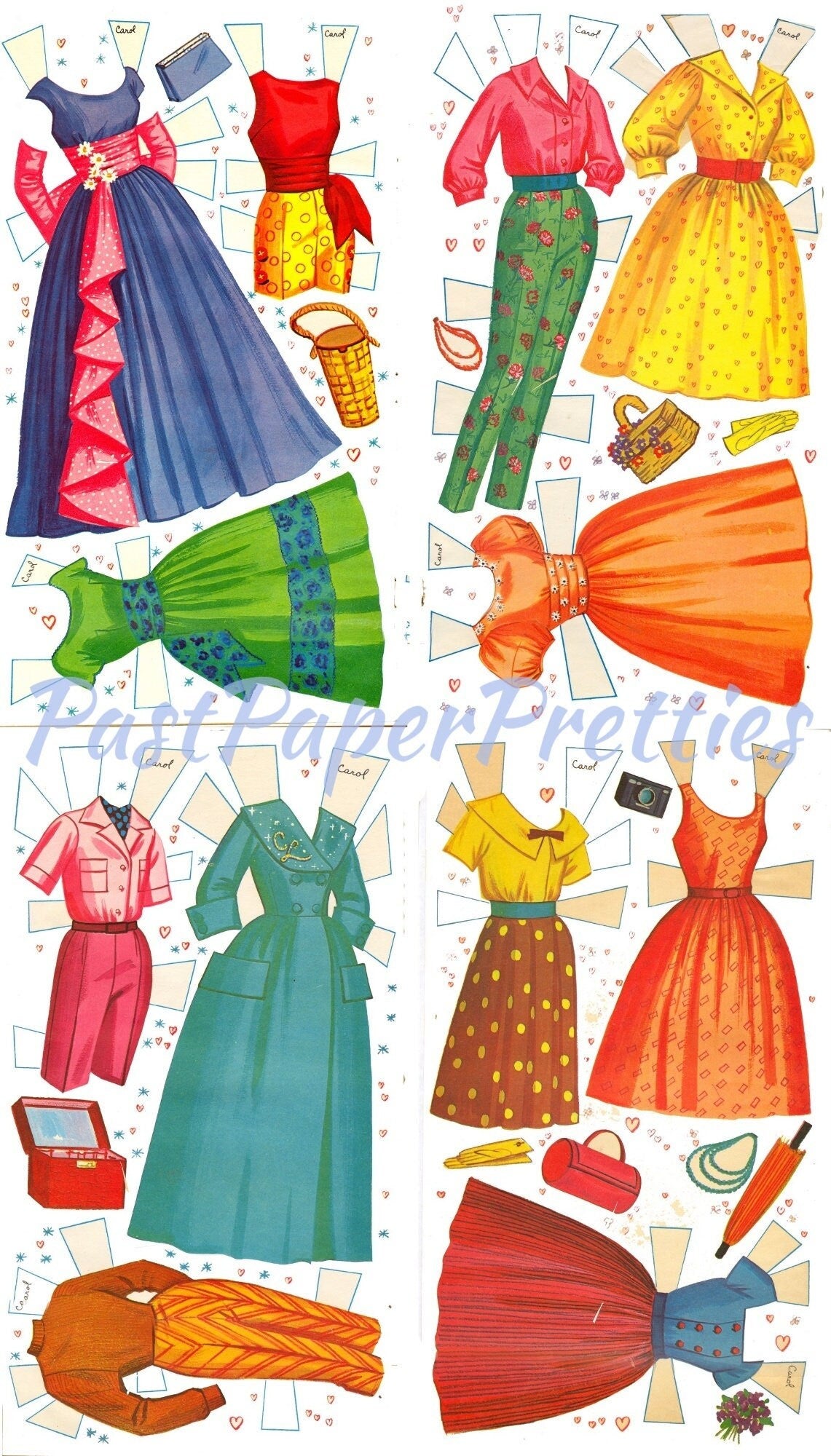 Vintage Movie Star Paper Dolls Carol Lynley 1960 Printable PDF Instant Digital Download Hollywood Star Starlet Actress Clip Art