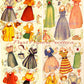 Vintage Paper Dolls Pert and Pretty c. 1954 Printable PDF Instant Digital Download 3 Pretty Ladies Clip Art