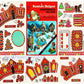 Vintage Printable Santas Helper Gingerbread Village Houses Playset Book c. 1977 PDF Instant Digital Download Retro Christmas Paper Craft