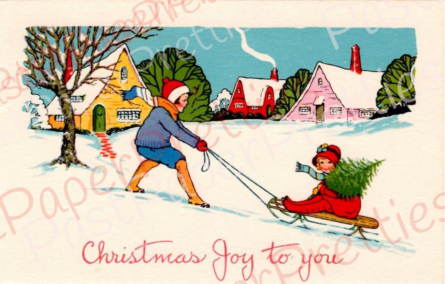 Vintage Printable Victorian Christmas Card Art Deco Postcard Images Set of 9 c. 1910s PDF Instant Digital Download JPEGS 300 dpi