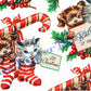 Vintage Retro Printable Gift Wrap Cute Puppies Kittens  Christmas Stocking Collage Sheet Instant Digital Download Kitsch Wrapping Paper