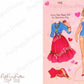 Vintage Valentine Pretty Patti Fashion Paper Doll Folded Printable Card 1980s PDF Instant Digital Download Dress Up Doll and her Clothes