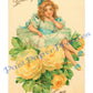 Vintage Pretty Victorian Valentine Girls Flowers Postcard Images Printable Instant Digital Download Lovely Little Edwardian Ladies Clip Art
