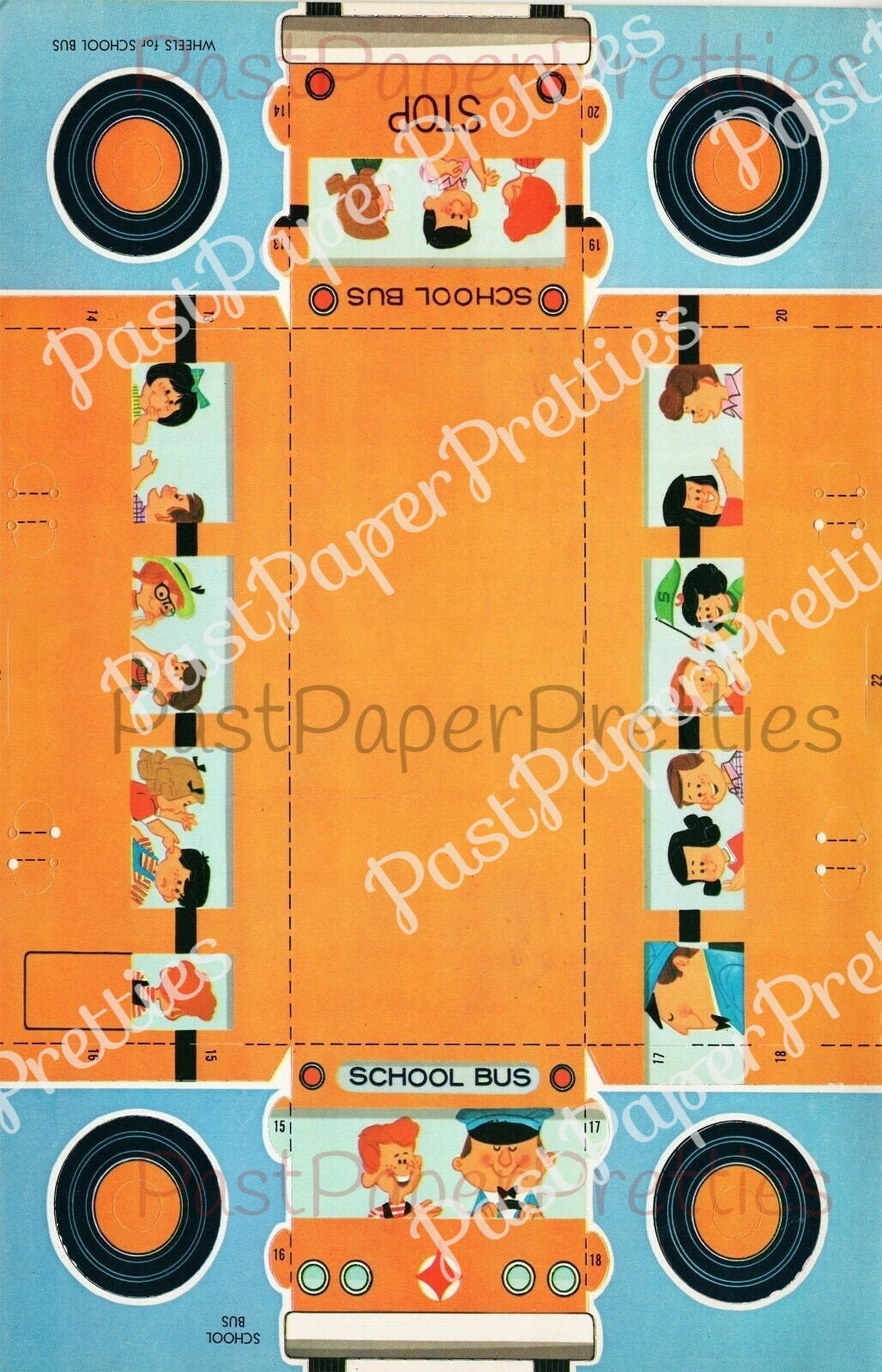 Vintage Printable Paper Trucks and Cars Punch Out Papercraft Toys 1963 PDF Instant Digital Download 3D Vehicles Gas Station Paper Playset