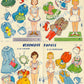 Vintage Printable Paper Dolls 4 Cute French Girls and Clothing Collage Sheets Cut Out Dolls 1940s PDF Instant Digital Download