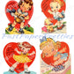 Vintage Printable Valentines Day Cards Rollerskating Girls and Boys All Roller Skate Themed Collage Sheets PDF Instant Digital Download