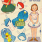 Vintage Printable Paper Dolls 4 Cute French Girls and Clothing Collage Sheets Cut Out Dolls 1940s PDF Instant Digital Download