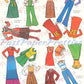 Vintage Paper Dolls Fashion Parade Doll Book c. 1975 Printable PDF Instant Digital Download Two Pretty Girls Seventies Clothes Clip Art