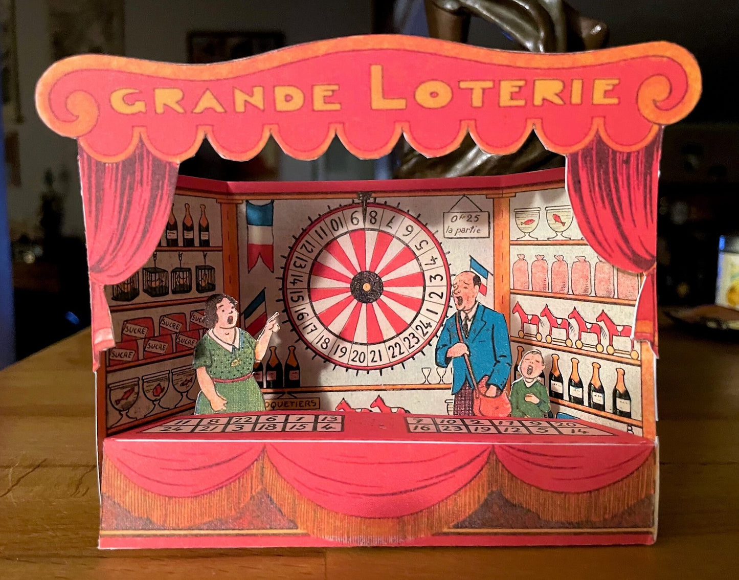 Vintage Lottery Booth Scene Printable Paper Craft Cut Outs PDF Instant Digital Download Miniature Town Carnival Lotto Store Playset Diorama