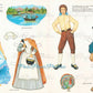 Vintage Paper Dolls Colonial America 1974 PDF Printable Instant Digital Download Pilgrim Quaker Couple Authentic Period Costumes