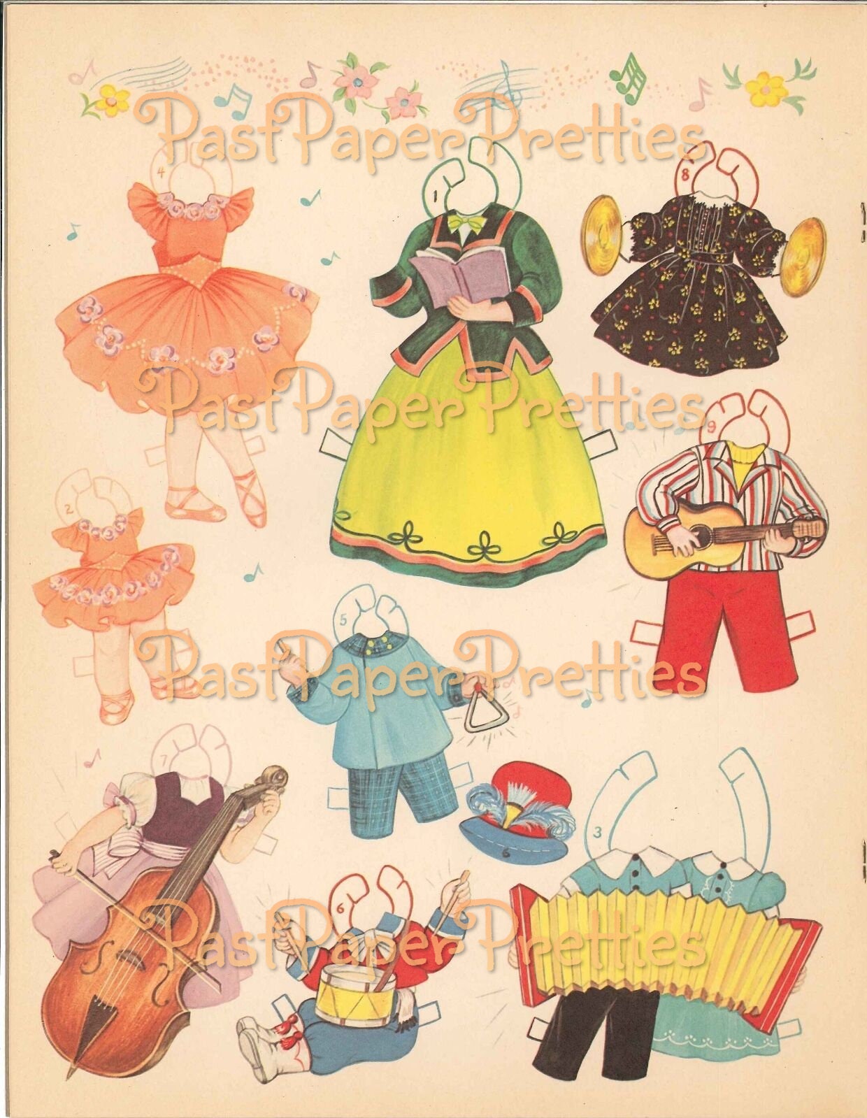 Vintage Printable Paper Dolls The Old Woman Who Lived In A Shoe and Her Children 1961 PDF Instant Digital Download Adorable Cute Kids