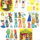 Vintage Paper Dolls The Sunshine Fun Family THREE SETS Printable PDF Instant Digital Download Cute Childhood Toy Dolls Clip Art Z1