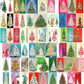 Vintage Printable Fabulous Retro Christmas Tree Collage Sheets 54 Images 2 Sizes PDF Instant Digital Download Mod Mid Century Trees