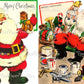 Vintage Printable Toymaker Santa Claus Mid Century Merry Christmas Card Images PDF Instant Digital Download Kitschmas Holiday Clip Art