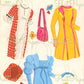 Vintage Paper Dolls Mod Fashions c. 1966 Printable PDF Instant Digital Download Sixties Fashion Model and Groovy Mod Clothing Clip Art