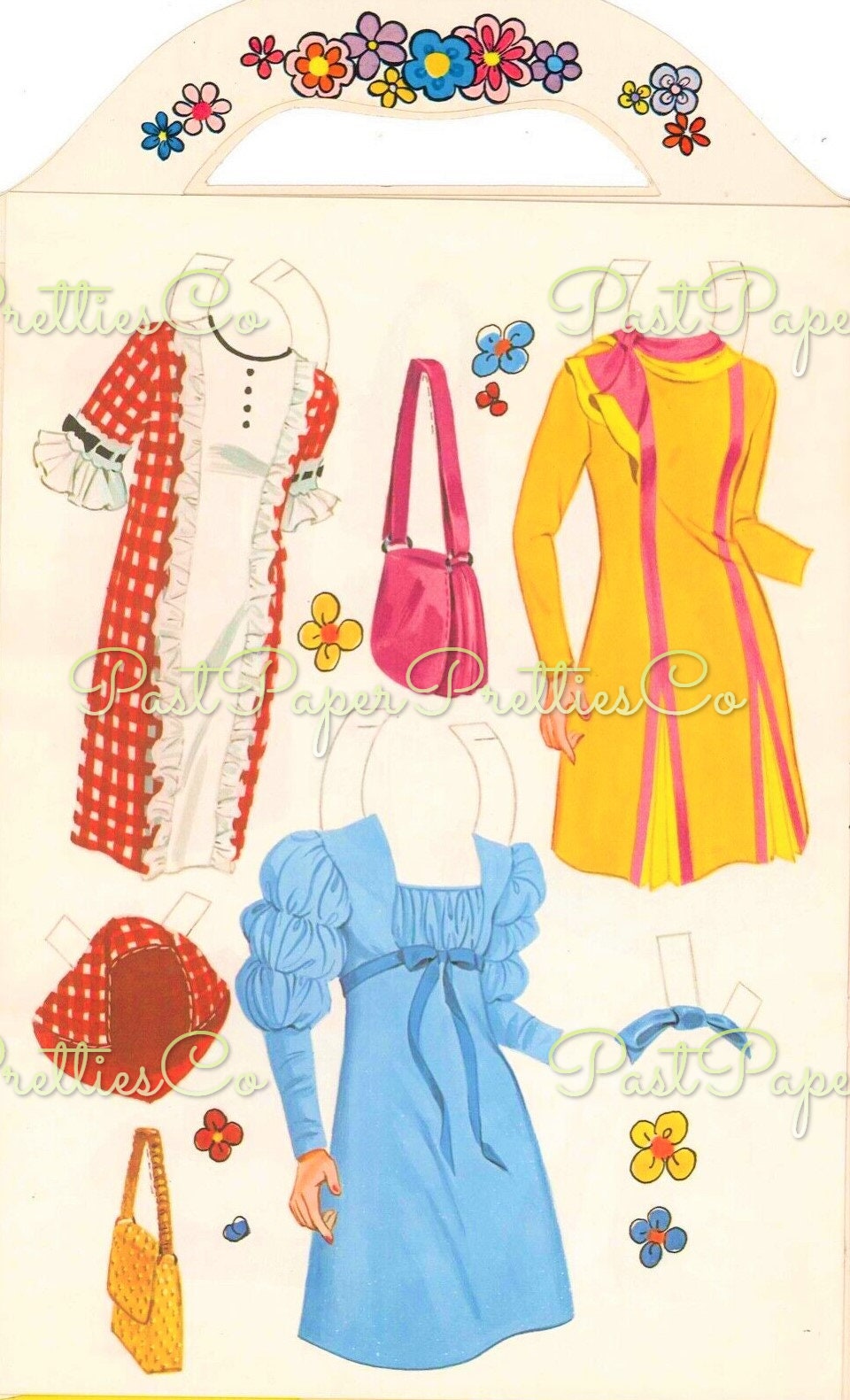 Vintage Paper Dolls Mod Fashions c. 1966 Printable PDF Instant Digital Download Sixties Fashion Model and Groovy Mod Clothing Clip Art