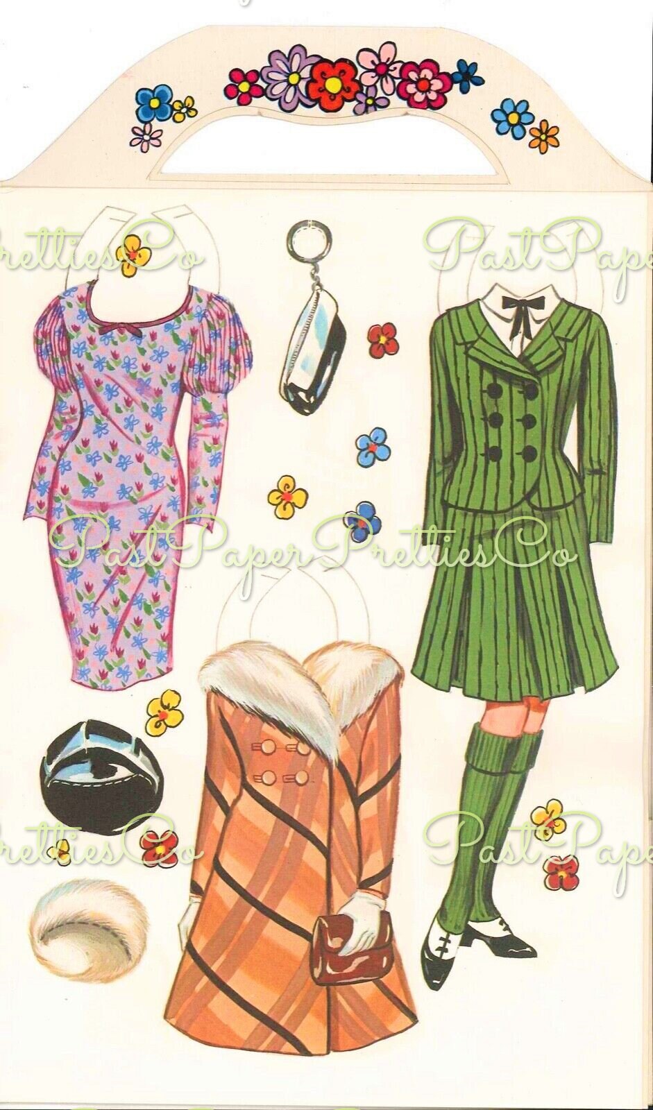 Vintage Paper Dolls Mod Fashions c. 1966 Printable PDF Instant Digital Download Sixties Fashion Model and Groovy Mod Clothing Clip Art