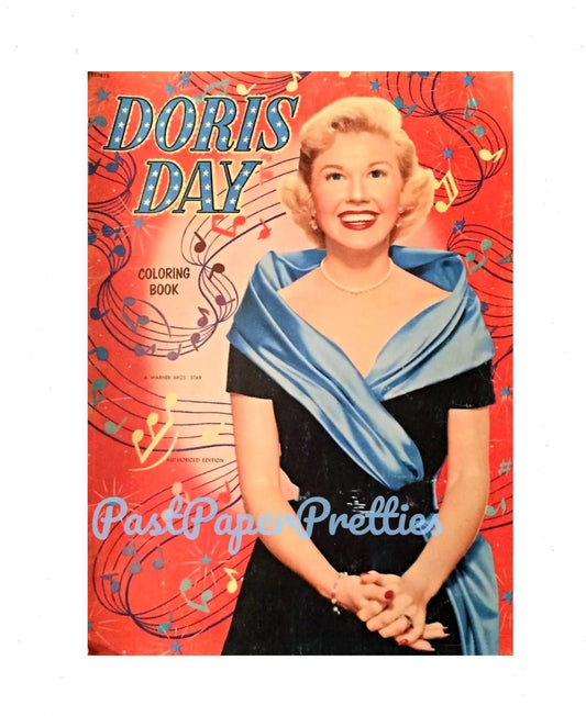 Vintage Printable Doris Day Coloring Book Pages Movie Star 1952 PDF Instant Digital Download Cute Hollywood Celebrity Starlet 20 Pages