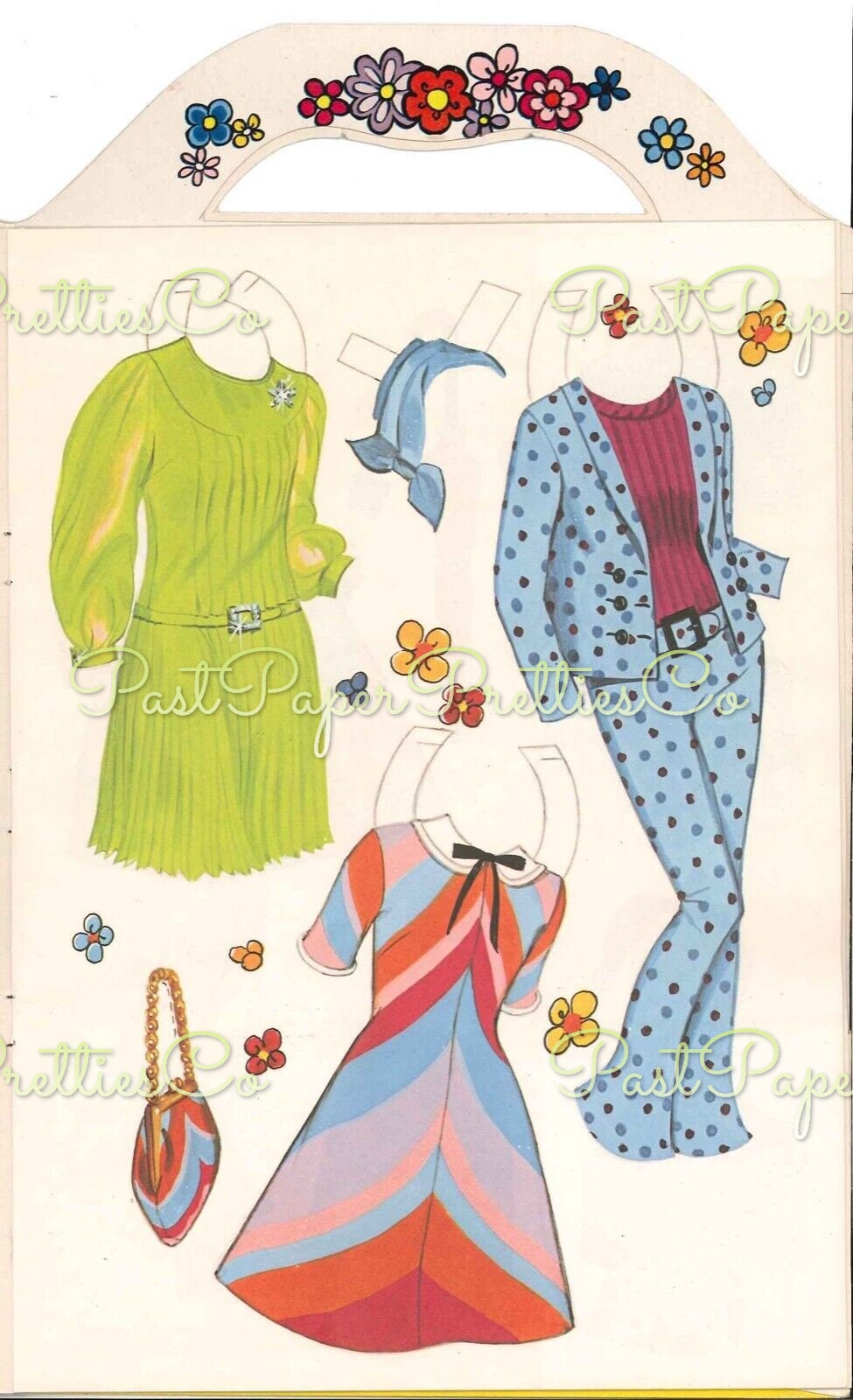 Vintage Paper Dolls Mod Fashions c. 1966 Printable PDF Instant Digital Download Sixties Fashion Model and Groovy Mod Clothing Clip Art