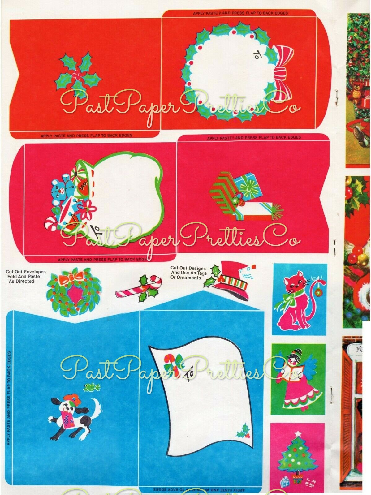 Vintage Christmas Playbook Printable Paper Activity Book c. 1970s PDF Instant Digital Download Holiday Cards Paper Dolls Crafts