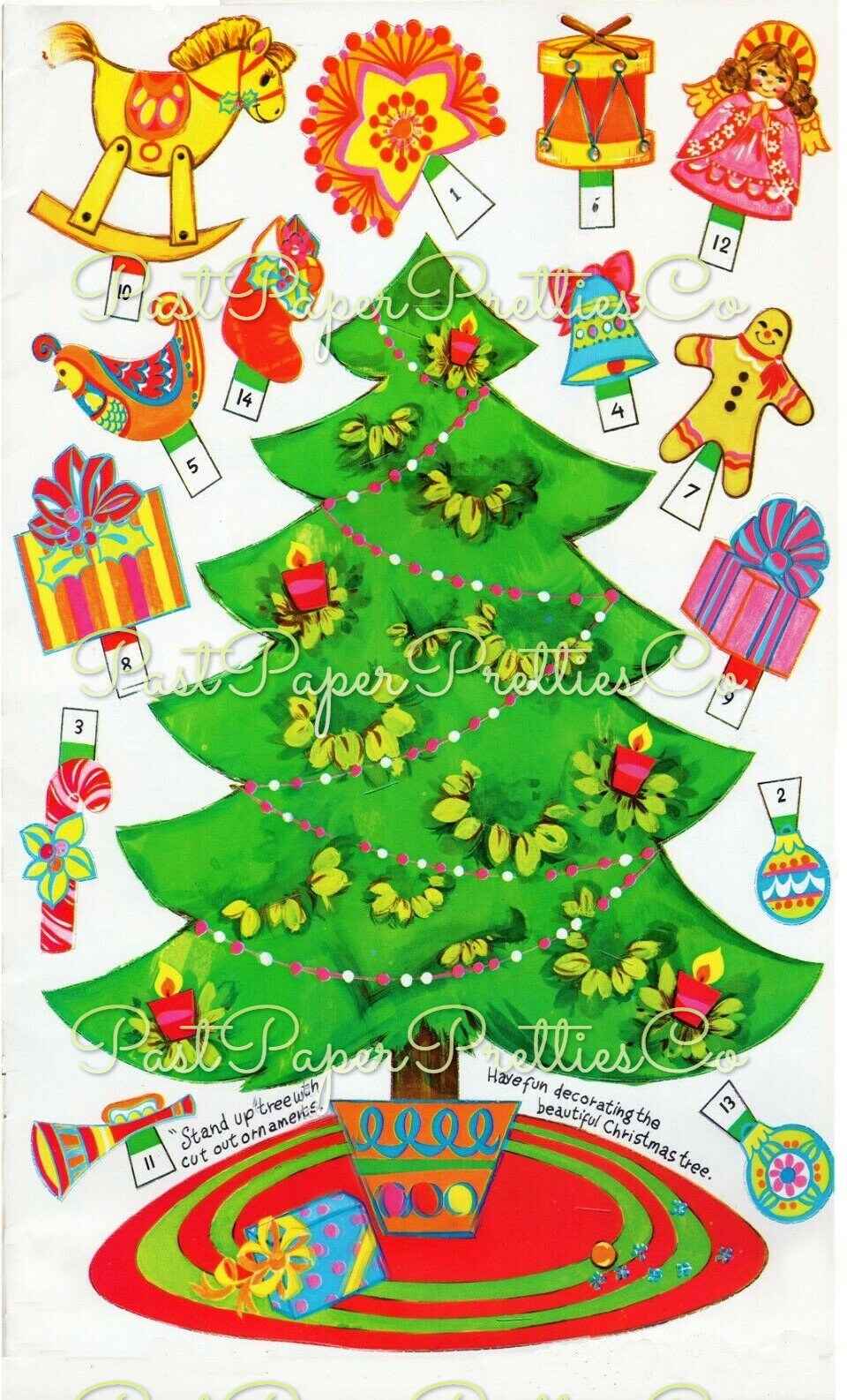 Vintage Christmas Playbook Printable Paper Activity Book c. 1970s PDF Instant Digital Download Holiday Cards Paper Dolls Crafts