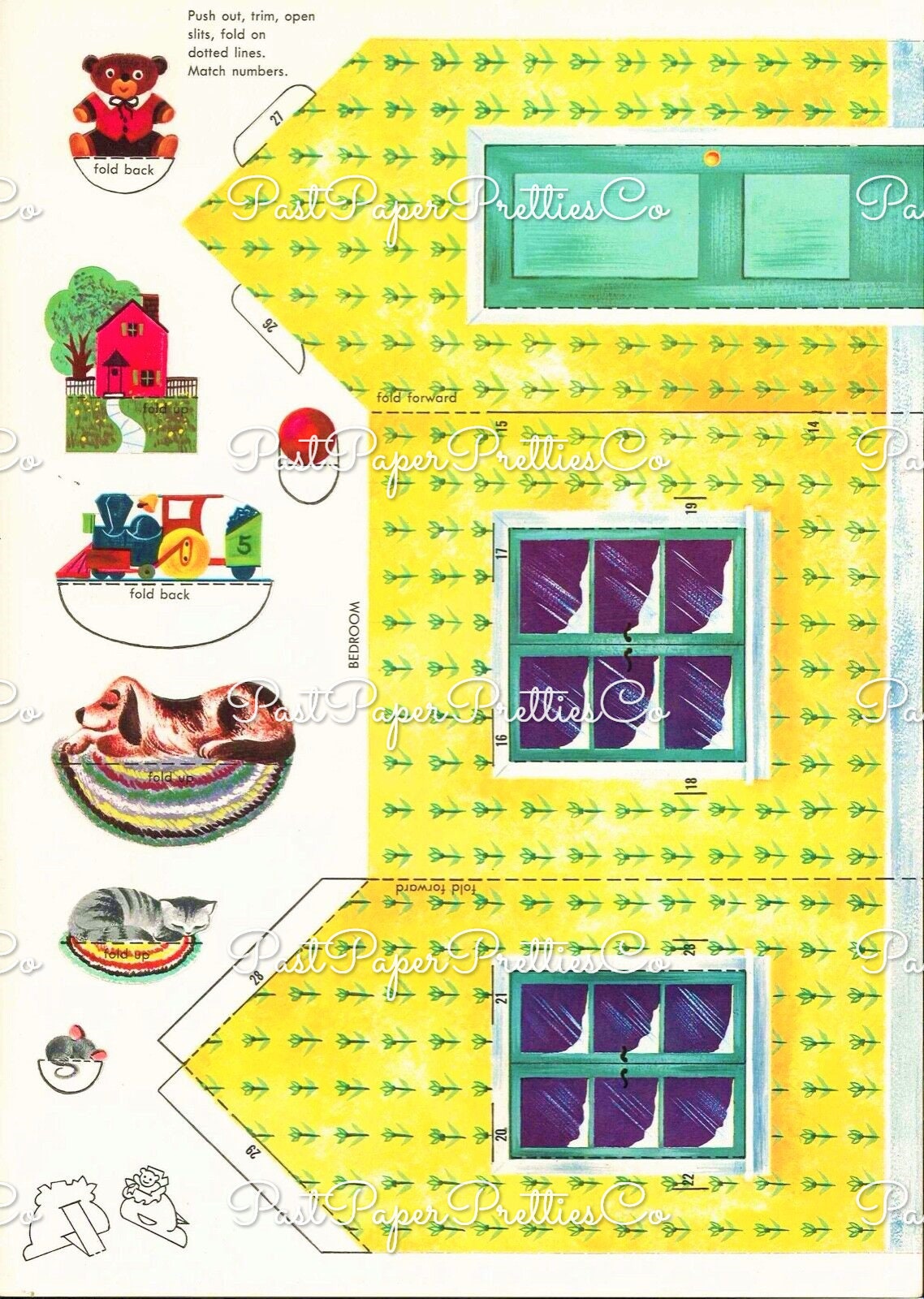 Vintage Printable The Night Before Christmas Playbook Playset Holiday Scene PDF Instant Digital Download Retro Paper Diorama