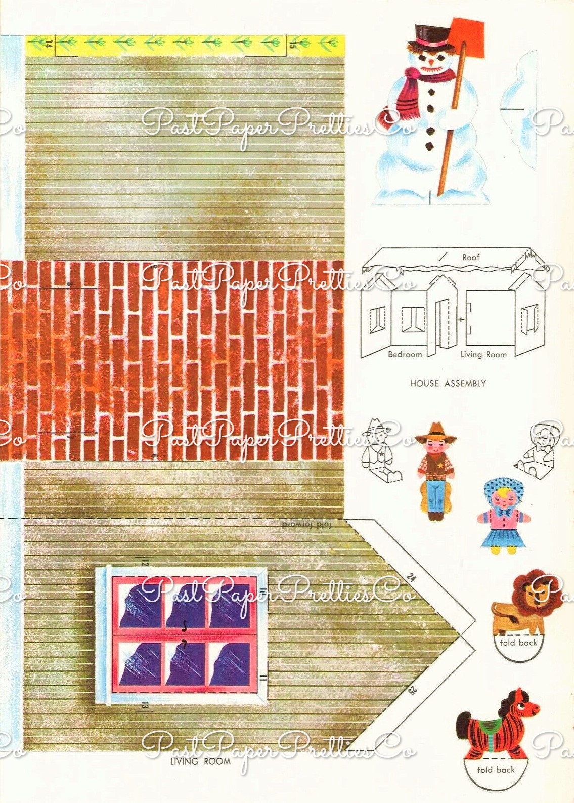 Vintage Printable The Night Before Christmas Playbook Playset Holiday Scene PDF Instant Digital Download Retro Paper Diorama